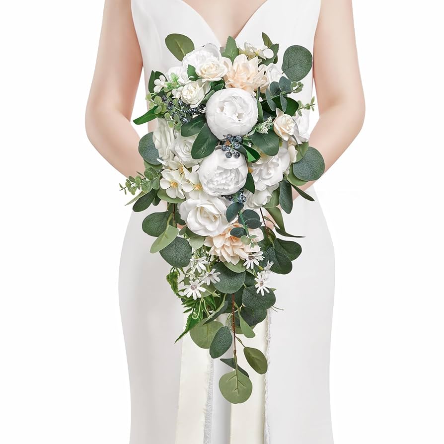 Amazon.com: Serwalin 9.8 Inch Wedding Bouquets for Bride